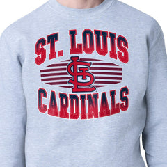 St. Louis Cardinals Starter Team Grit Graphic Fleece Pullover Sweatshirt Heather Gray