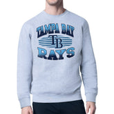 Tampa Bay Rays Starter Team Grit Graphic Fleece Pullover Sweatshirt Heather Gray