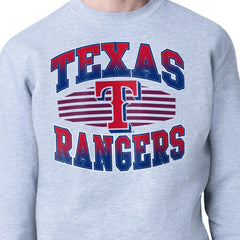 Texas Rangers Starter Team Grit Graphic Fleece Pullover Sweatshirt Heather Gray