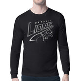Detroit Lions Starter Modern Tailsweep Graphic Long Sleeve T-Shirt - Black outlet