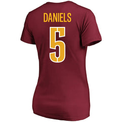 Jayden Daniels Washington Commanders Women's Plus Size Name & Number T-Shirt - Burgundy sale