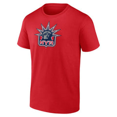 New York Rangers Primary Logo T-Shirt - Red T-shirts