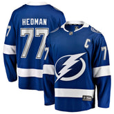 Victor Hedman Tampa Bay Lightning Fanatics Home Captain Patch Breakaway Jersey - Blue Jerseys