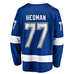 Victor Hedman Tampa Bay Lightning Fanatics Home Captain Patch Breakaway Jersey - Blue Jerseys