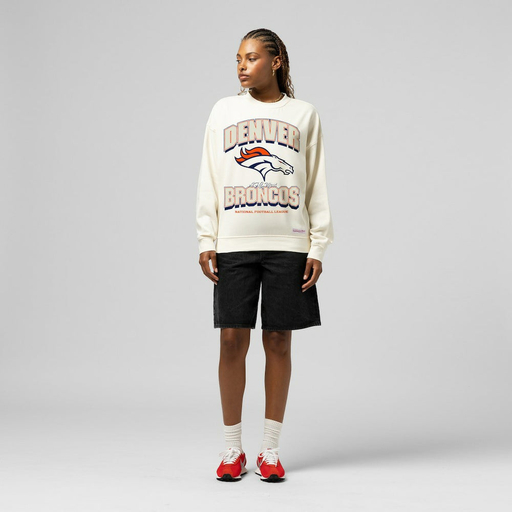 Denver Broncos Women's Tonal Arch Sweatshirt - Cream cheap