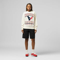 Houston Texans Women's Tonal Arch Sweatshirt - Cream outlet