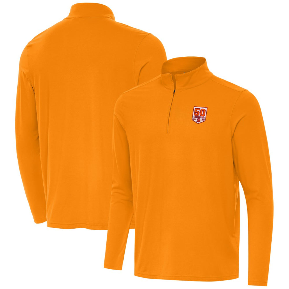Tampa Bay Buccaneers Antigua 50th Season Intent Quarter-Zip Sweatshirt - Orange online