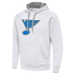 St. Louis Blues Antigua Victory Pullover Hoodie - White Hoodies