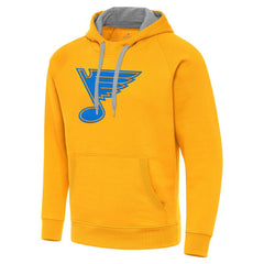 St. Louis Blues Antigua Victory Pullover Hoodie - Gold Hoodies