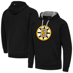 Boston Bruins Antigua Victory Pullover Hoodie - Black Hoodies