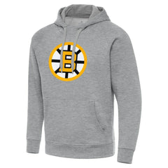 Boston Bruins Antigua Victory Pullover Hoodie - Heather Gray Hoodies