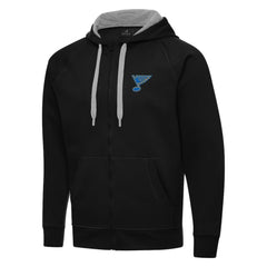 St. Louis Blues Antigua Victory Full-Zip Hoodie - Black Hoodies