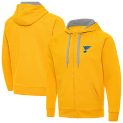 St. Louis Blues Antigua Victory Full-Zip Hoodie - Gold Hoodies