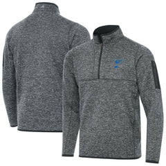 St. Louis Blues Antigua Fortune Quarter-Zip Pullover Jacket - Heather Gray Pullover