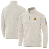 Boston Bruins Antigua Fortune Quarter-Zip Pullover Jacket - Oatmeal Pullover