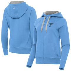 St. Louis Blues Antigua Women's Victory Full-Zip Hoodie - Blue Hoodies