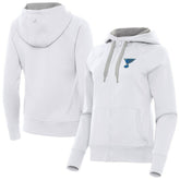 St. Louis Blues Antigua Women's Victory Full-Zip Hoodie - White Hoodies