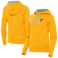 St. Louis Blues Antigua Women's Victory Full-Zip Hoodie - Gold Hoodies