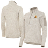 Boston Bruins Antigua Women's Fortune Half-Zip Pullover - Oatmeal Pullover