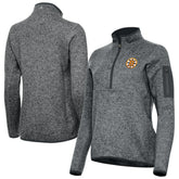 Boston Bruins Antigua Women's Fortune Half-Zip Pullover - Heather Black Pullover