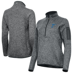 St. Louis Blues Antigua Women's Fortune Half-Zip Pullover - Heather Black Pullover