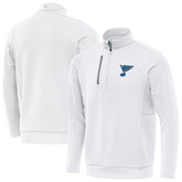 St. Louis Blues Antigua Generation Quarter-Zip Pullover Top - White Pullover