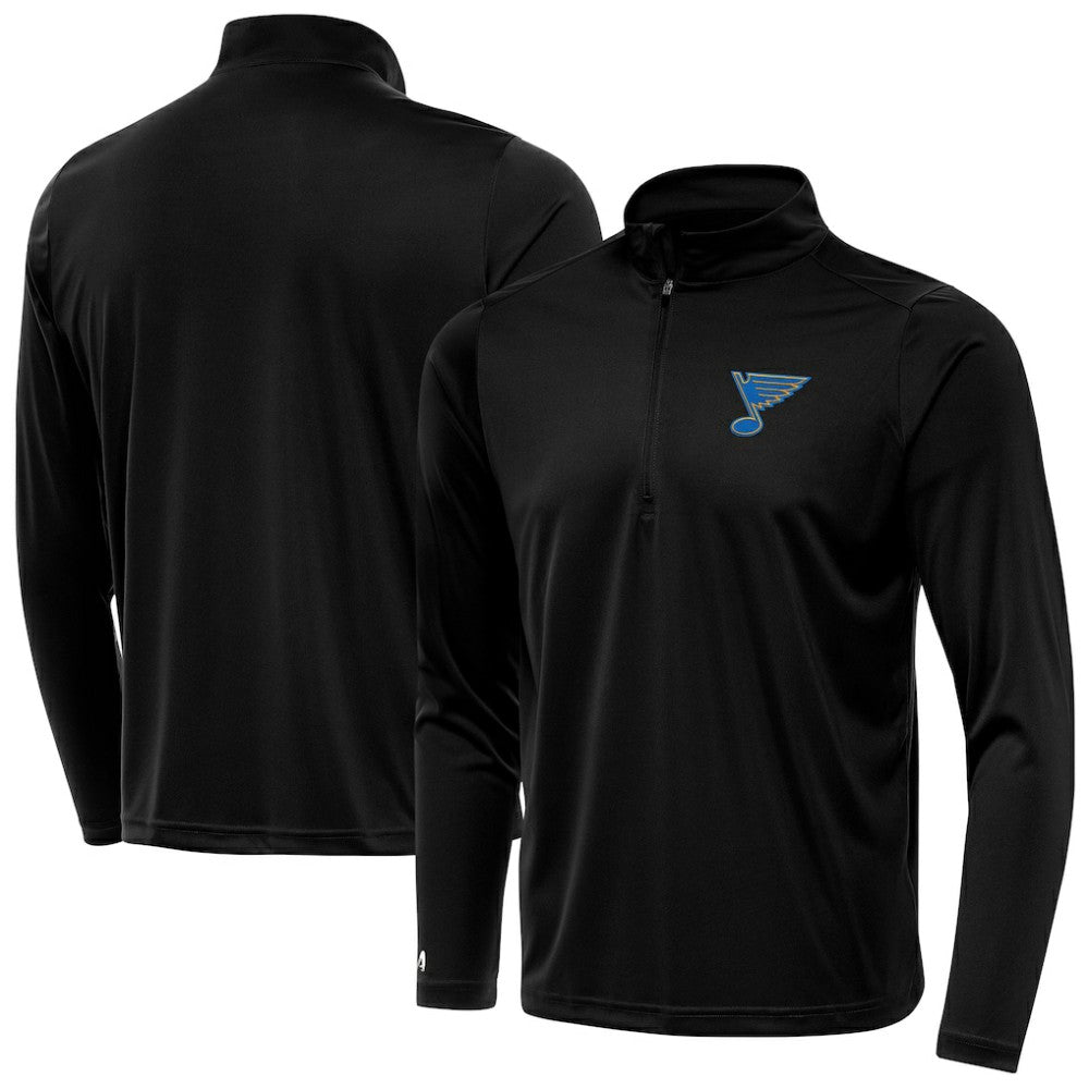 St. Louis Blues Antigua Tribute Lightweight Quarter-Zip Pullover - Black Pullover