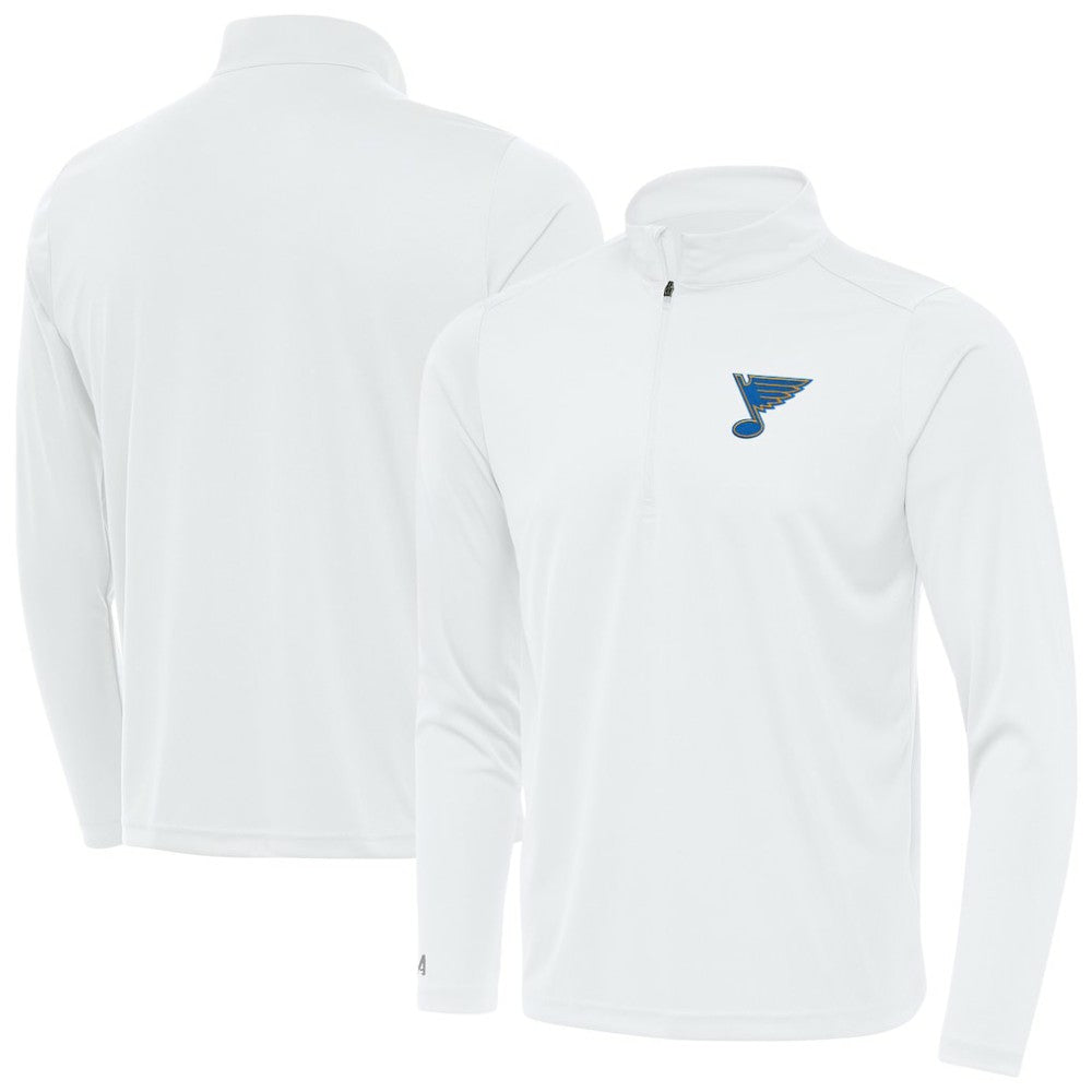St. Louis Blues Antigua Tribute Lightweight Quarter-Zip Pullover - White Pullover