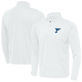St. Louis Blues Antigua Tribute Lightweight Quarter-Zip Pullover - White Pullover