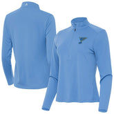 St. Louis Blues Antigua Women's Tribute Half-Zip Pullover - Blue Pullover