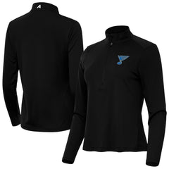 St. Louis Blues Antigua Women's Tribute Half-Zip Pullover - Black Pullover