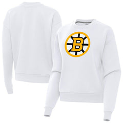 Boston Bruins Antigua Women's Victory Pullover Sweatshirt - White Sweatshirts