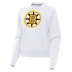 Boston Bruins Antigua Women's Victory Pullover Sweatshirt - White Sweatshirts