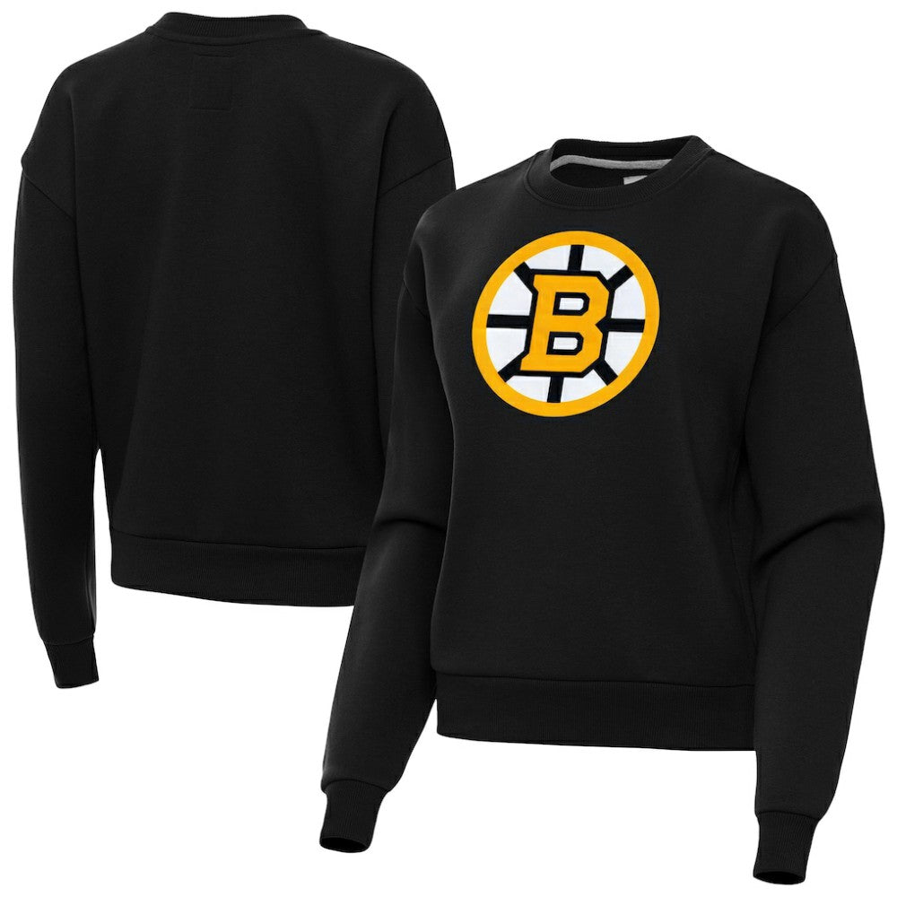Boston Bruins Antigua Women's Victory Pullover Sweatshirt - Black Sweatshirts