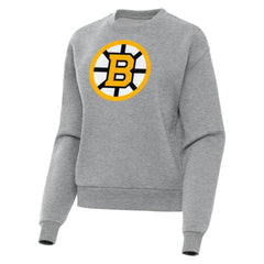 Boston Bruins Antigua Women's Victory Pullover Sweatshirt - Heather Gray Sweatshirts
