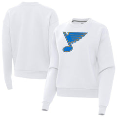 St. Louis Blues Antigua Women's Victory Pullover Sweatshirt - White Sweatshirts