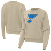 St. Louis Blues Antigua Women's Victory Pullover Sweatshirt - Khaki Sweatshirts