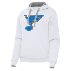 St. Louis Blues Antigua Women's Victory Pullover Hoodie - White Hoodies