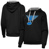 St. Louis Blues Antigua Women's Victory Pullover Hoodie - Black Hoodies