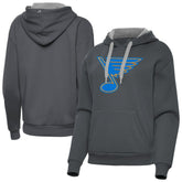 St. Louis Blues Antigua Women's Victory Pullover Hoodie - Charcoal Hoodies