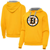 Boston Bruins Antigua Women's Victory Pullover Hoodie - Gold Hoodies