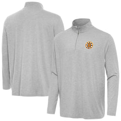 Boston Bruins Antigua Hunk Lightweight Quarter-Zip Pullover - Heather Gray Pullover
