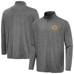 Boston Bruins Antigua Hunk Lightweight Quarter-Zip Pullover - Heather Black Pullover