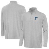 St. Louis Blues Antigua Hunk Lightweight Quarter-Zip Pullover - Heather Gray Pullover