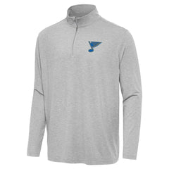 St. Louis Blues Antigua Hunk Lightweight Quarter-Zip Pullover - Heather Gray Pullover