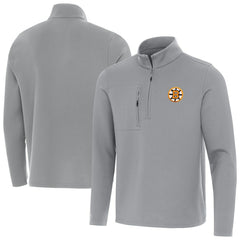 Boston Bruins Antigua Insider Quarter-Zip Pullover - Gray Pullover