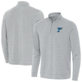 St. Louis Blues Antigua Bright Quarter-Zip Pullover - Heather Gray Pullover
