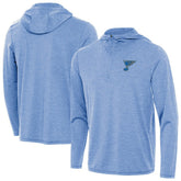 St. Louis Blues Antigua Tidy Quarter-Zip Hoodie - Heather Blue Hoodies