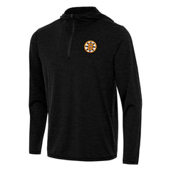 Boston Bruins Antigua Tidy Quarter-Zip Hoodie - Heather Black Hoodies