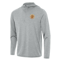 Boston Bruins Antigua Tidy Quarter-Zip Hoodie - Heather Gray Hoodies